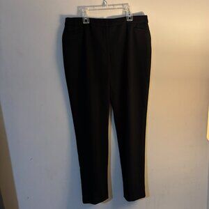 Alfani Womens Black Straight Leg Comfort Waist Stretch Pants Size 12 Petite